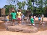 our girls playing in the water